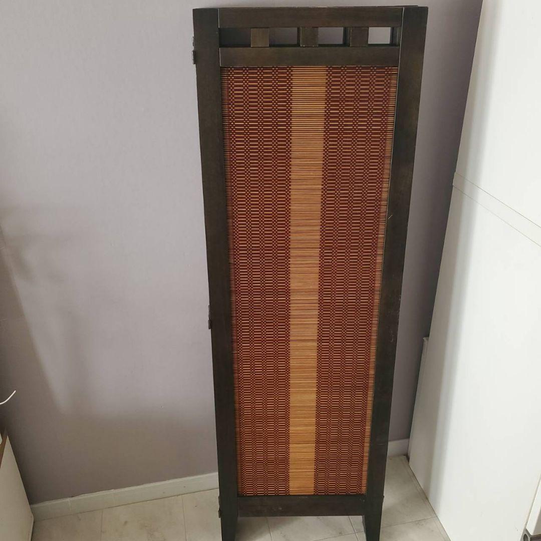 アジアン　和風　4連スクリーン　パーテーション　衝立　間仕切り