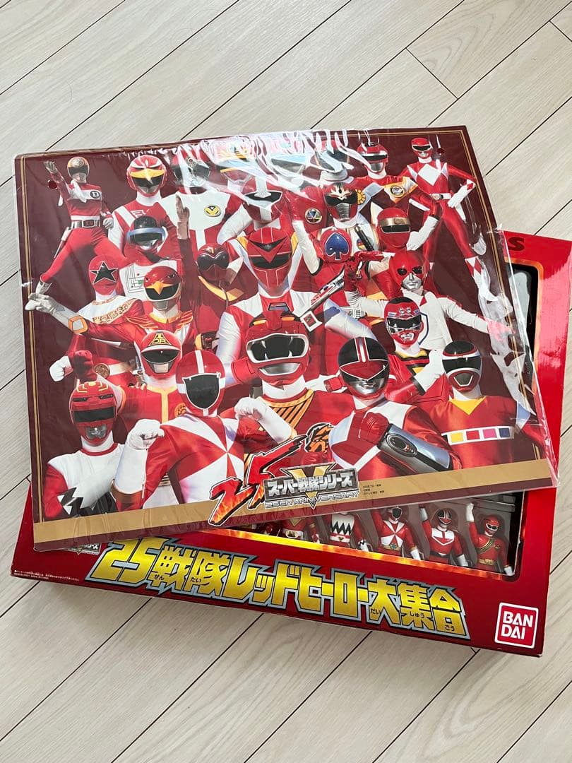 ★新品未使用！スーパー戦隊シリーズ 25戦隊レッドヒーロー大集合　ソフビセット★