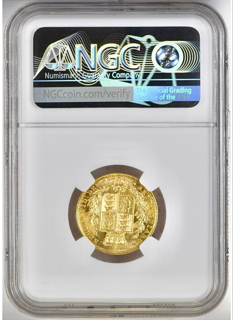 ★★ひまわり★★　1872年1ソブリン金貨★ヴィクトリア女王NGCAU58