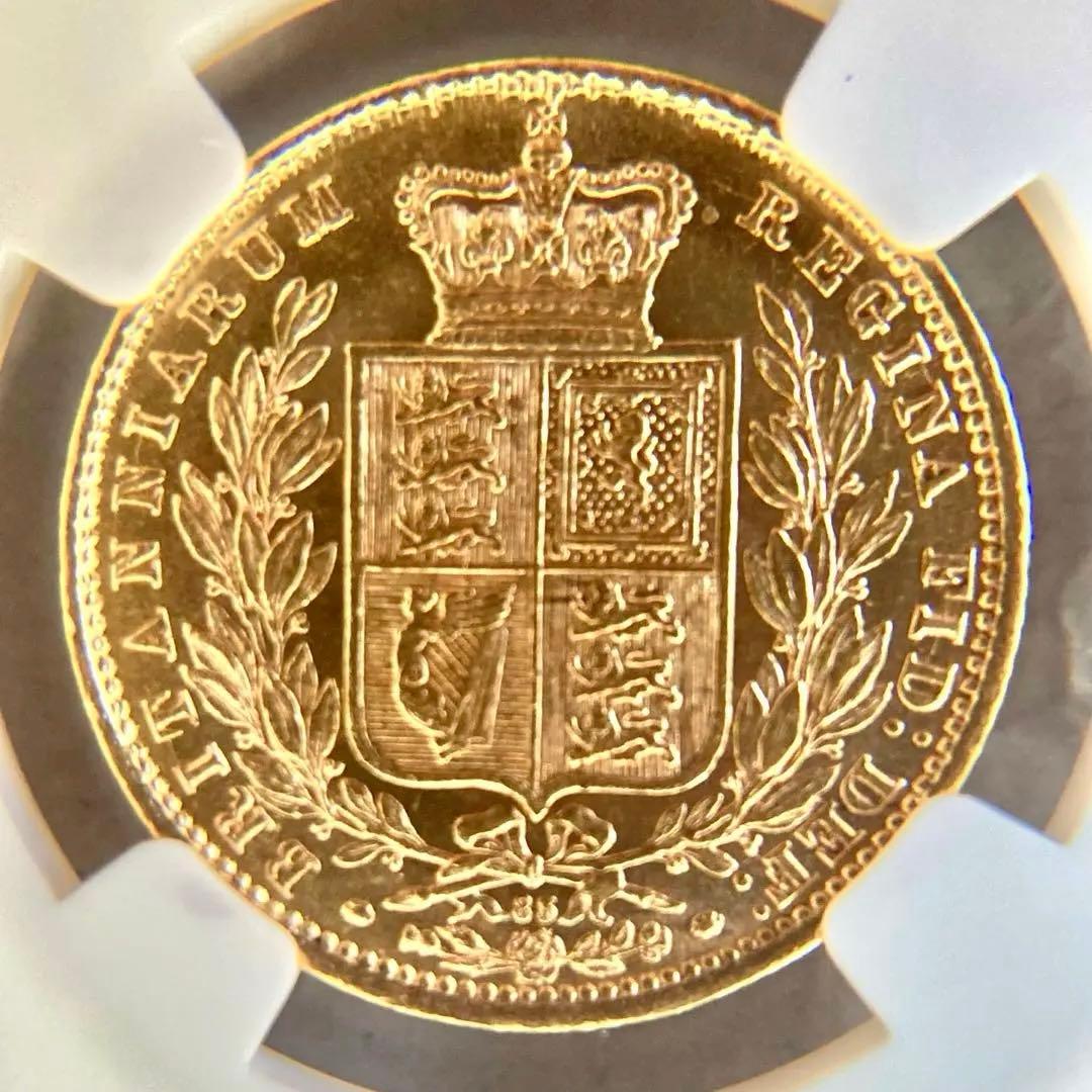 ★★ひまわり★★　1872年1ソブリン金貨★ヴィクトリア女王NGCAU58