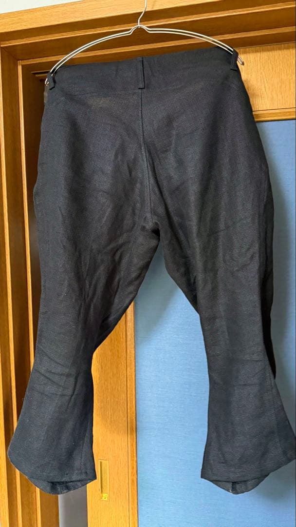 ネメス 立体裁断 サルエル パンツ リネン100% 黒 ブラック