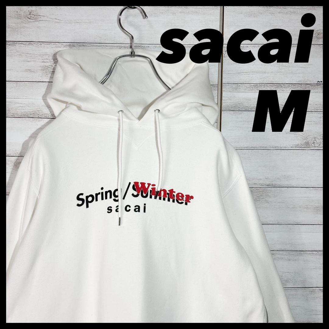sacai サカイ　変形　サイドジップ パーカー M ホワイト