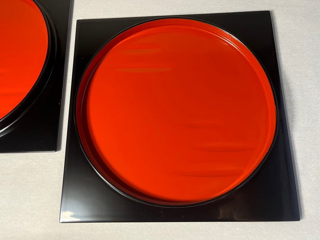 輪島塗　輪付膳　2点