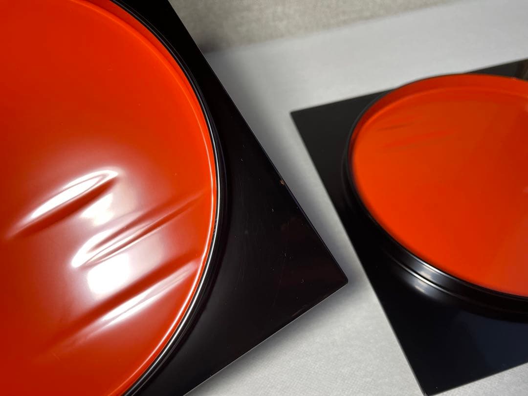 輪島塗　輪付膳　2点