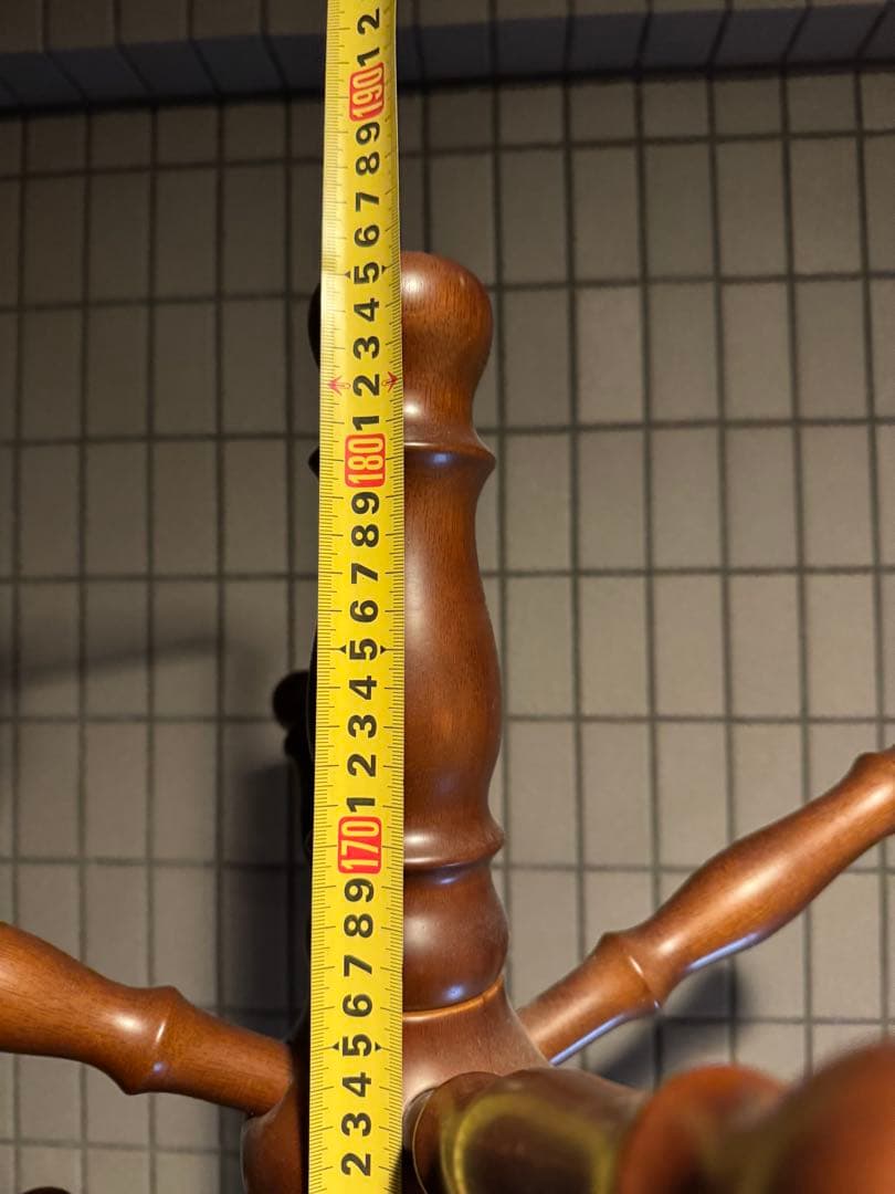 木製コート掛けスタンド ブラウン　ハンガーラック