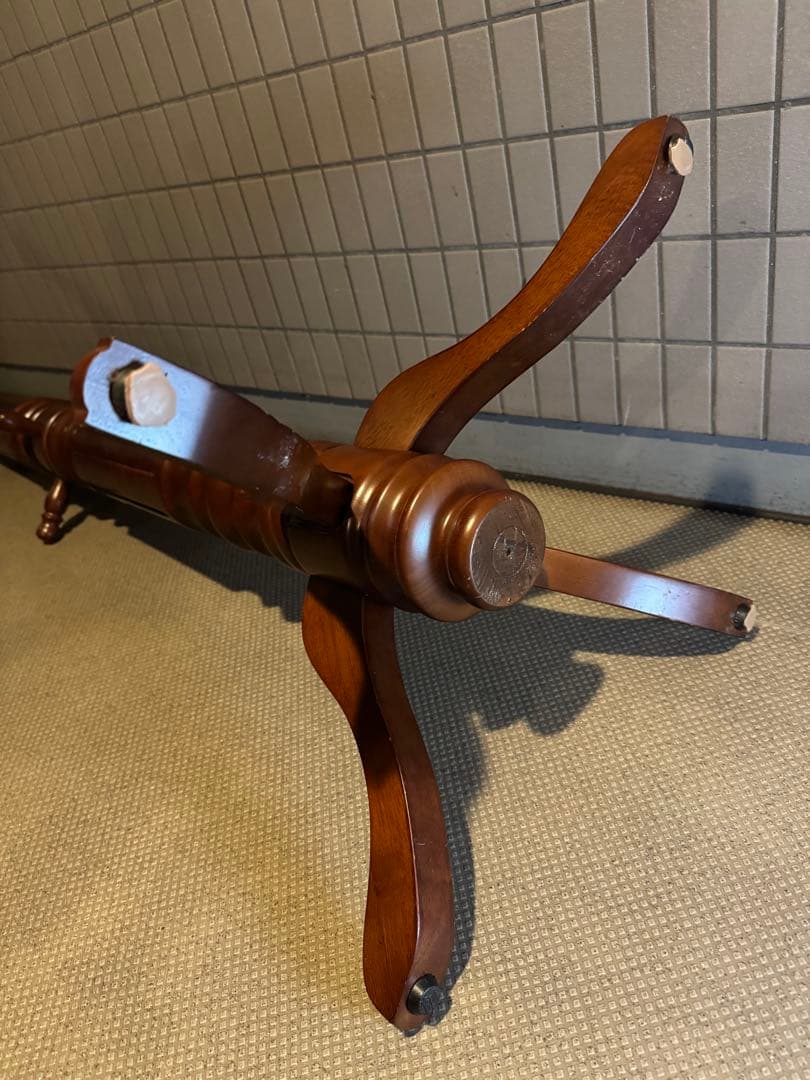 木製コート掛けスタンド ブラウン　ハンガーラック