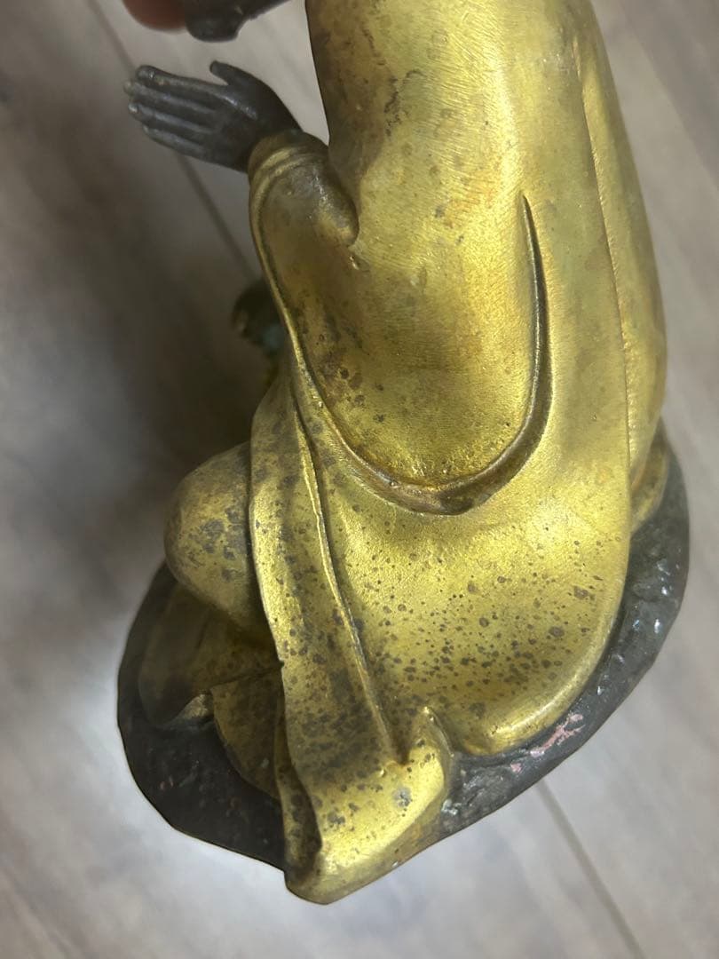 銅金羅漢坐像，中国古董