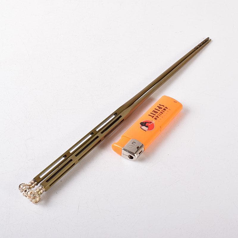 金工師　木村清五郎（清雲）造　黄銅　菊頭　四方すかし飾　火箸　共箱　CR8195