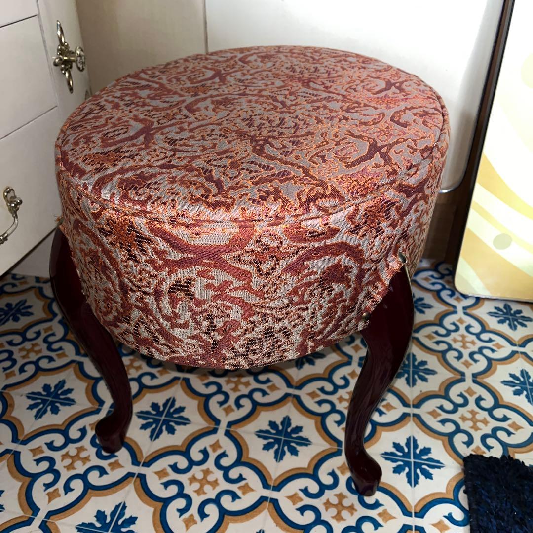 昭和レトロ スツール ドレッサー用 イス チェア 猫脚 美品 アンティーク