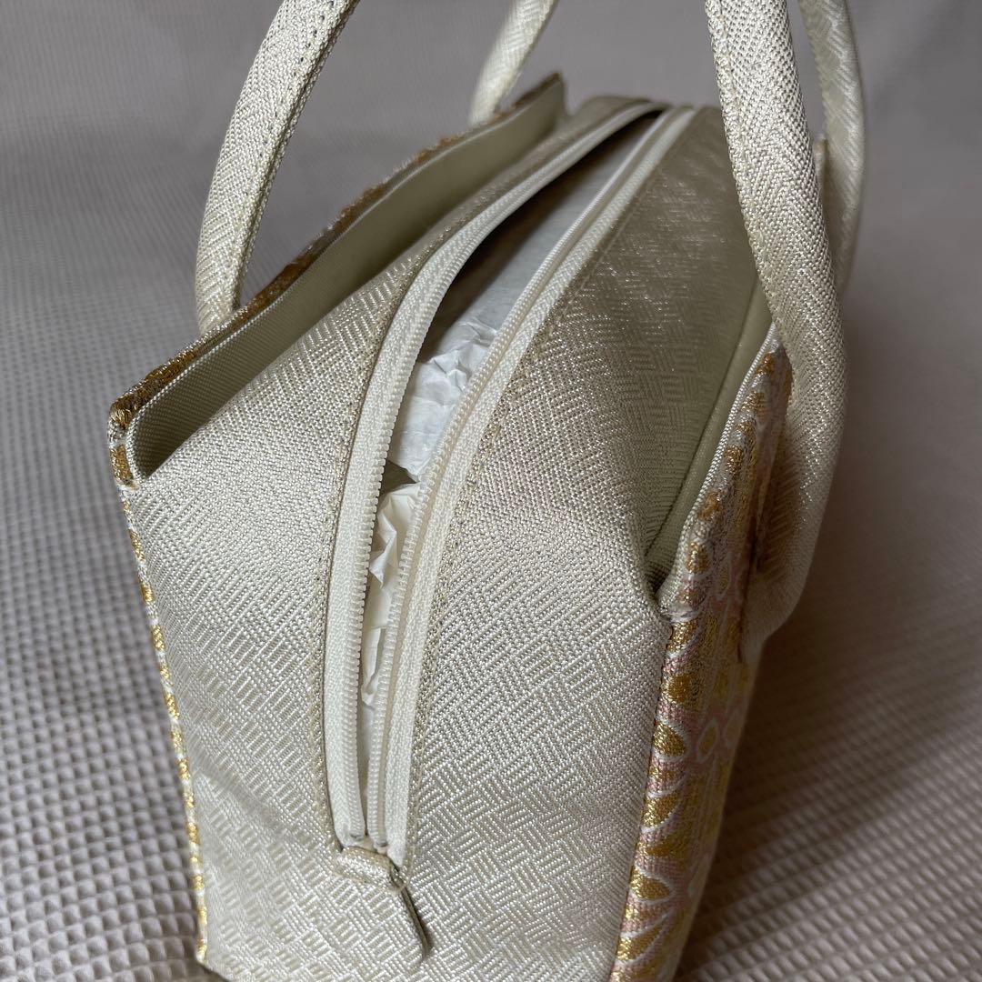 【美品】利休バッグ　金糸　グラデーション　和装バッグ　七宝花菱 最終お値下げ