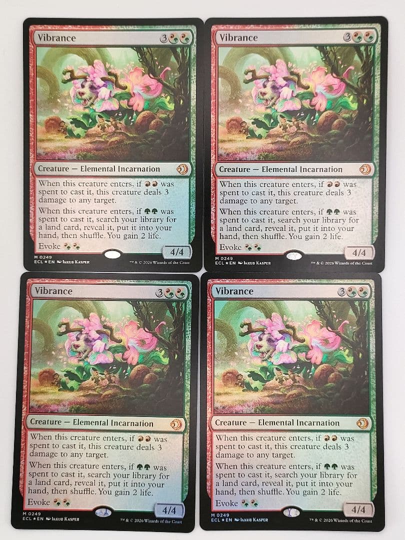 鮮麗/Vibrance 4枚　foil 英語