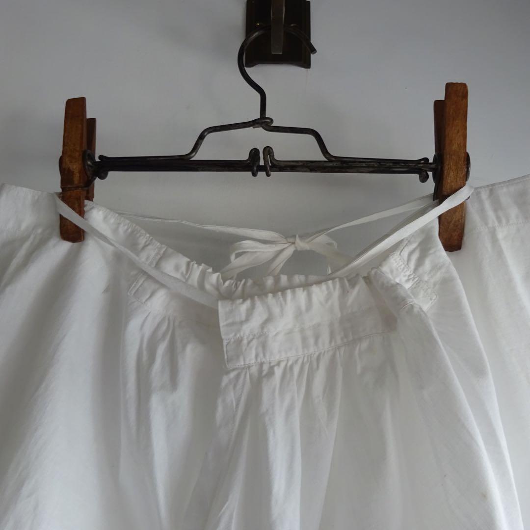 フランス アンティーク ドロワーズ ペチコート リボン レース