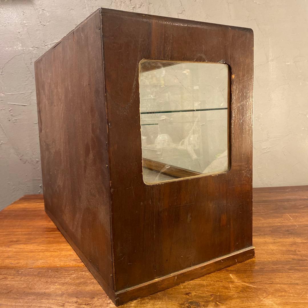 昭和レトロ ショーケース 飾り棚 小引き出し 和家具 インテリア 什器