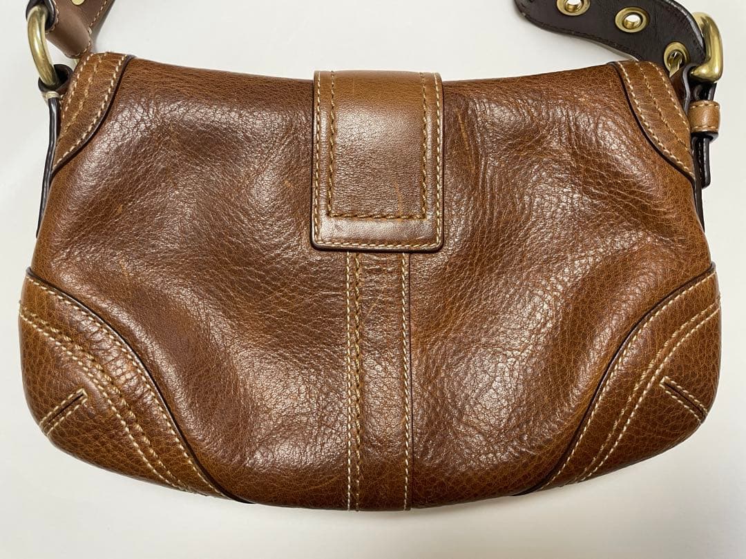COACH 本革 ハンドバッグ ブラウン キャメル 茶色　通勤　お出かけ