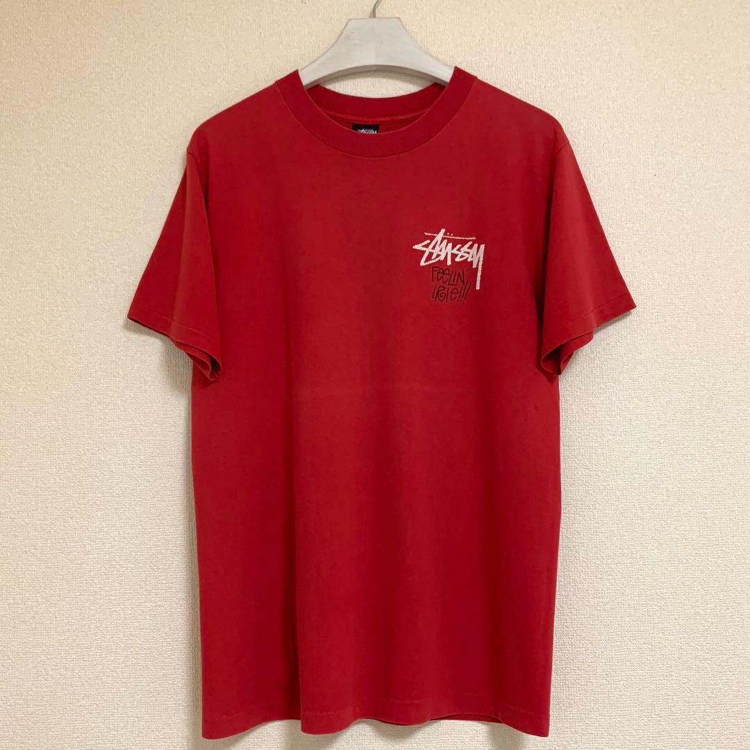 80s 前期 STUSSY USA製 黒タグ ラスタ ライオン Leo Tシャツ