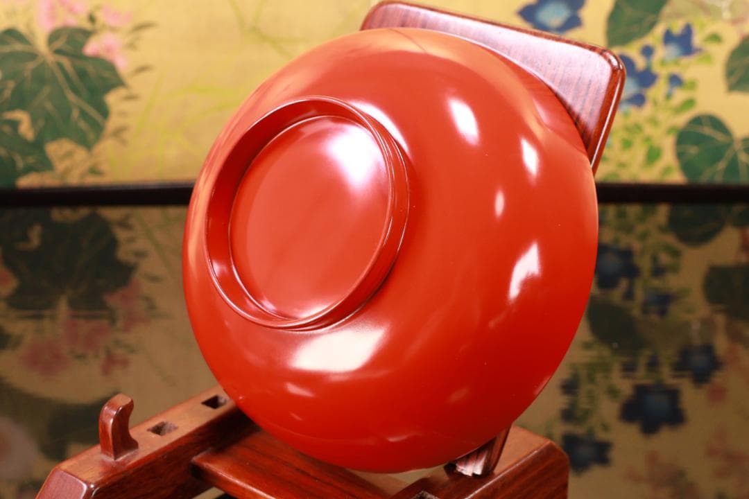 BJ121　時代輪島塗　四君子図蒔絵　吸物椀　二客　木製　茶道具 懐石 菓子