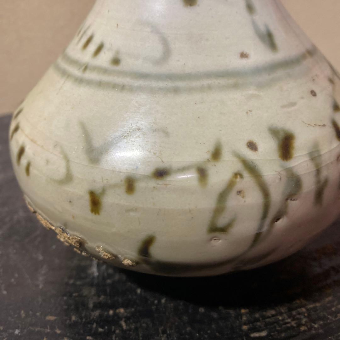 中国古玩　染付徳利17cm12cm