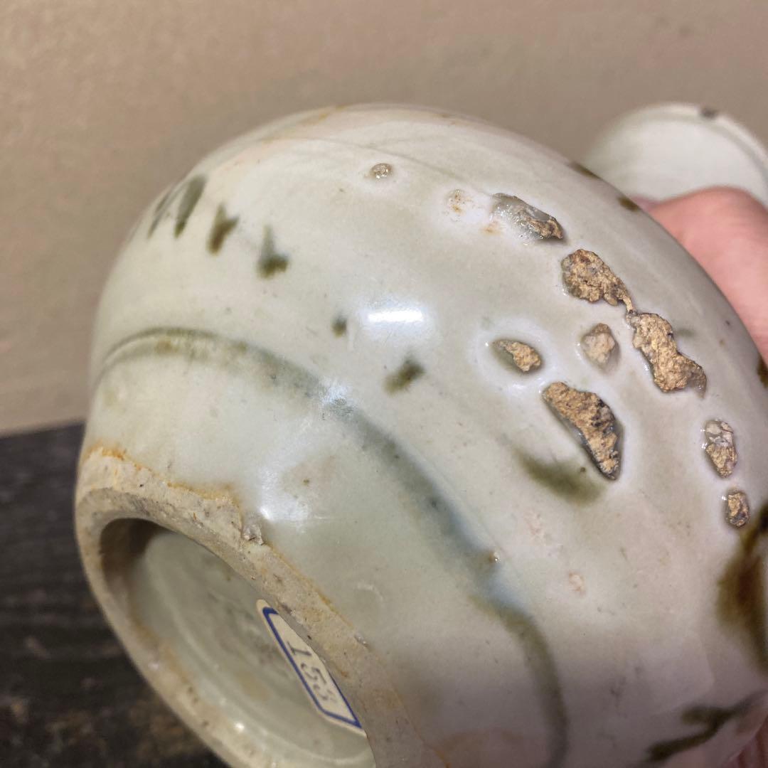 中国古玩　染付徳利17cm12cm