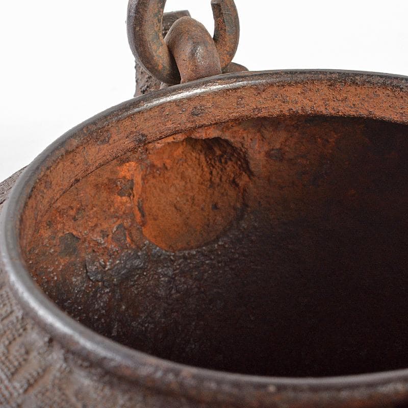 煎茶道具　亀文堂造　山水文　鉄瓶　鉄釜　H　R5170