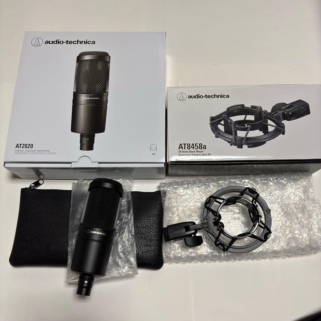 オーディオテクニカ　AT2020　コンデンサーマイク　XLR　ブラック