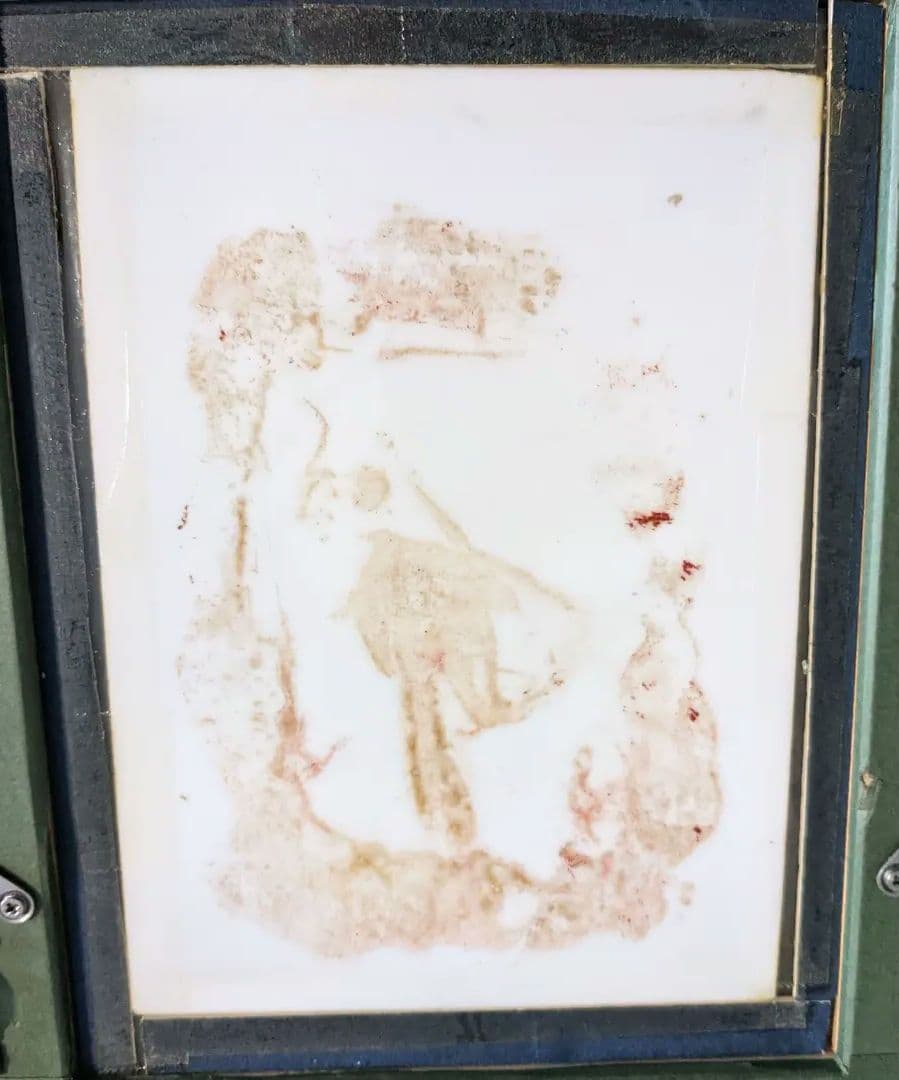 アンティーク　ガラス絵　壁飾り