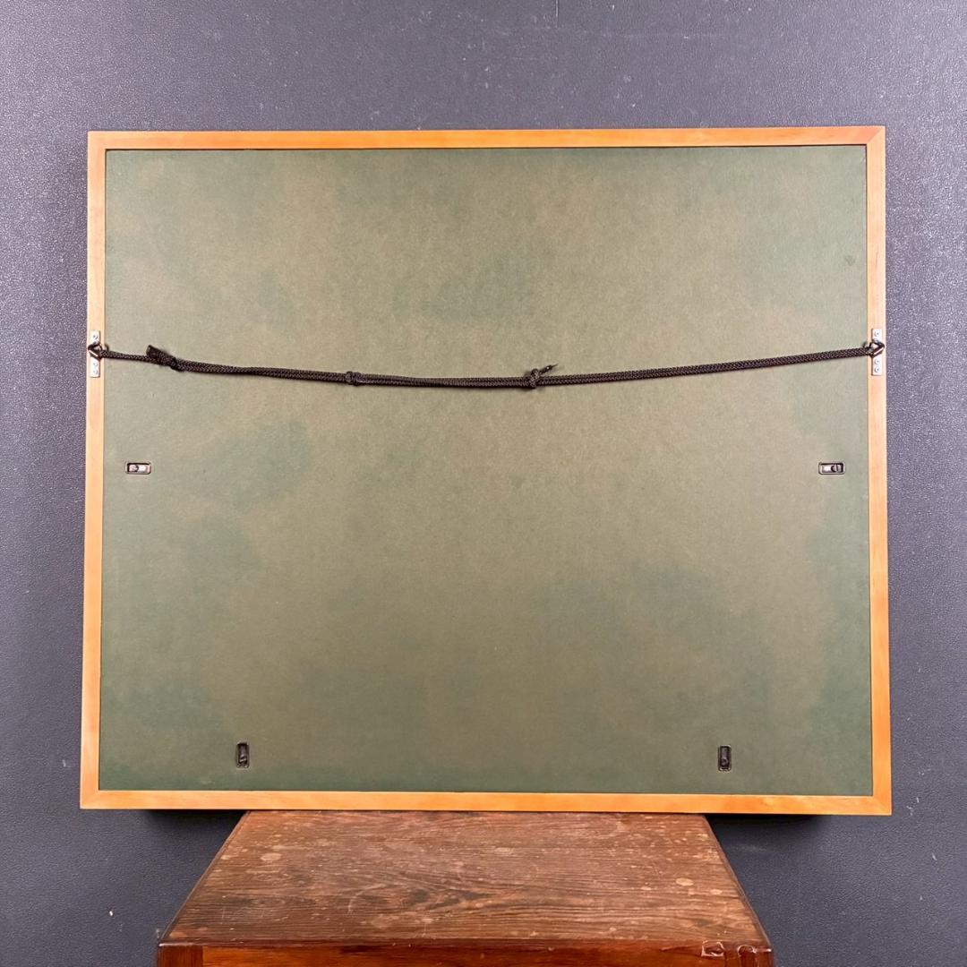 美品 上村松篁「双鳩」リトグラフ 直筆サイン・印章入 花鳥画 上村松園の長男