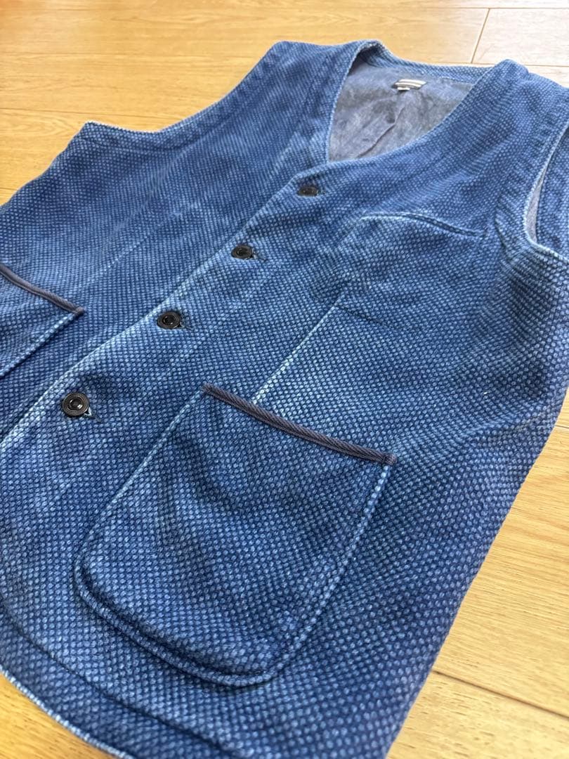 エイジング良好　桃太郎ジーンズ　刺し子ベスト　サイズ42