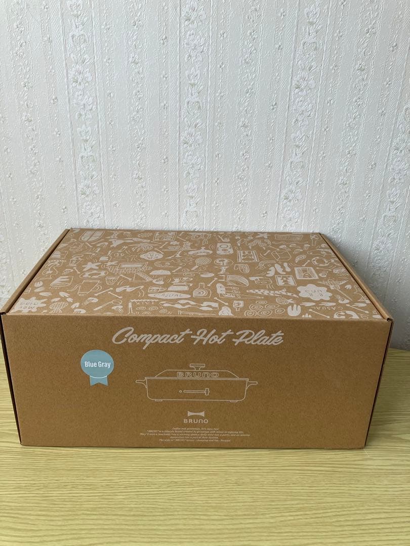 ブルーノ　コンパクトホットプレート ブルーグレー　セラミックコート鍋