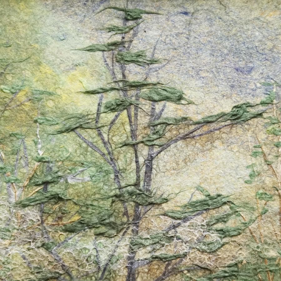 山内一生 人間国宝 小原和紙工芸 和紙工芸 日本画 絵画 額装