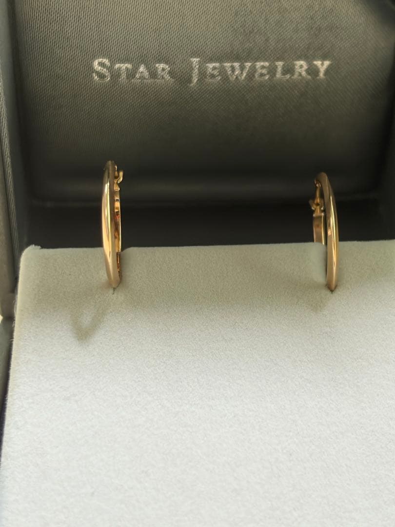 スタージュエリー ✨k10⭐︎フープピアスGOLD 直径約1.7センチ