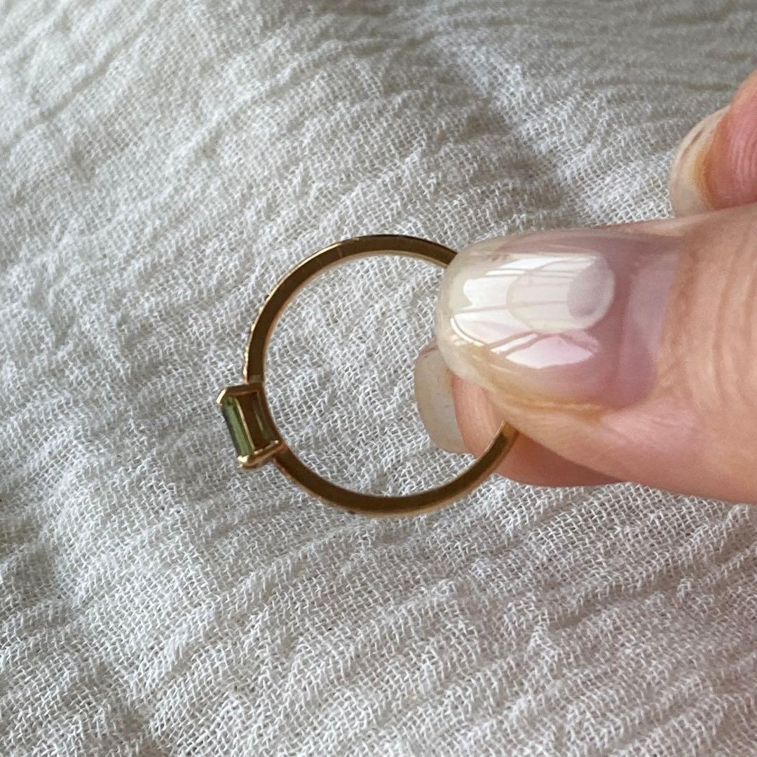 dress a dress 18Kゴールド リング　ペリドット✖️サファイア