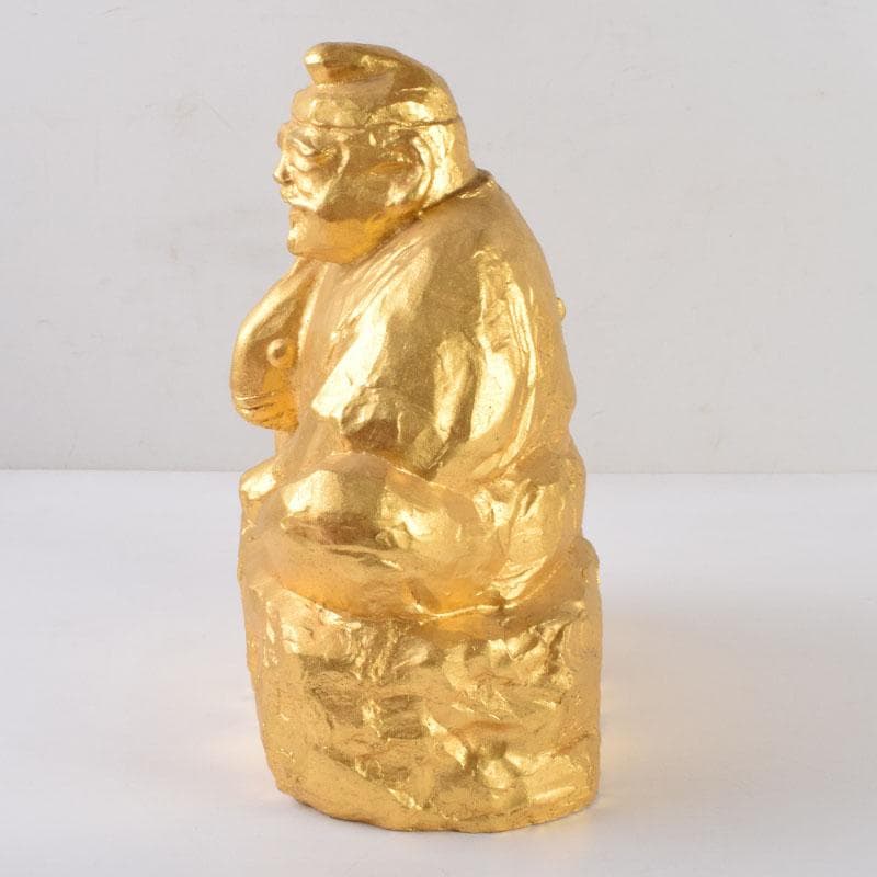 北村治禧作　古銅鍍金　福寿恵比寿像　限定130/400　共箱　M　8589A