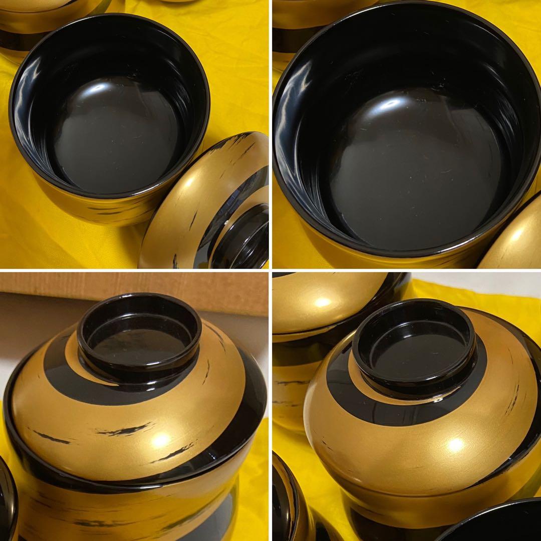 【輪島塗】　吸物椀　汁椀　5客　漆器