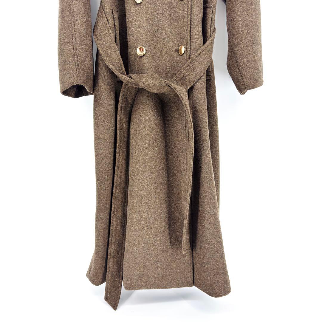 完売 poláura ポローラ MANYWAYウールロングトレンチコートブラウン