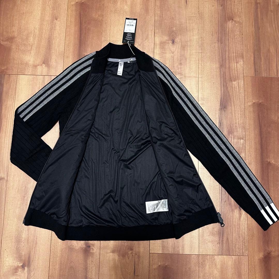 防風　裏地付き　ニット　セットアップ　ブラック　サイズS 新品タグ付　秋冬