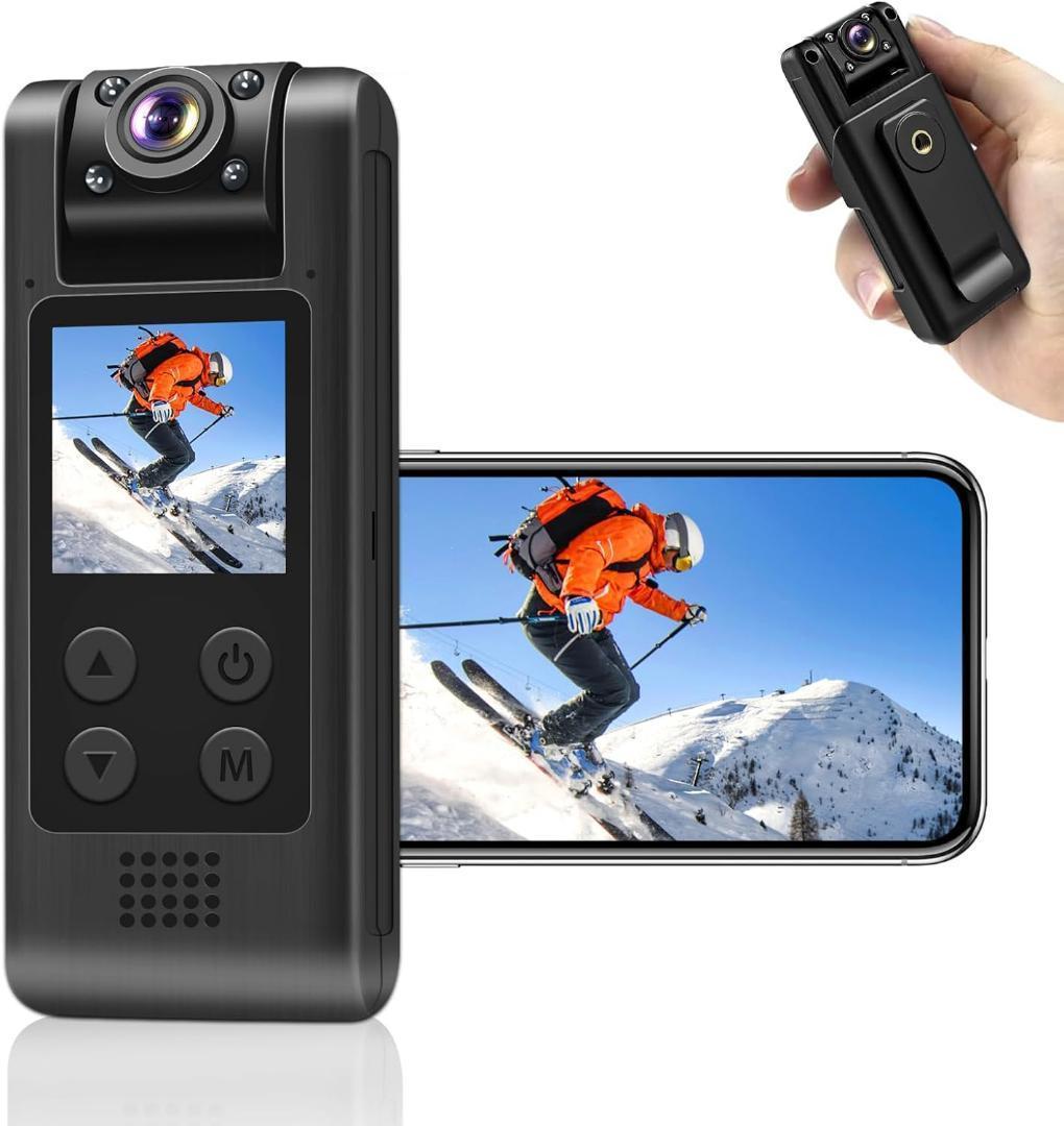 小型カメラ ボディカメラ 4K WiFi スマホ連動 アウトドアスポーツ