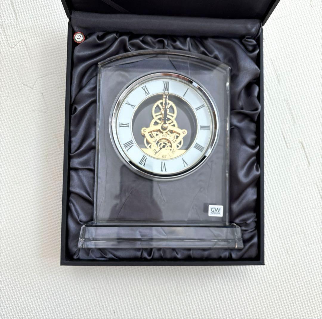 ナルミ　ガラス製置き時計