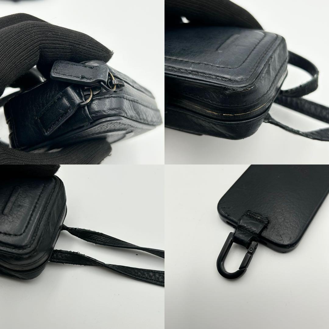 objcts.io マイクロバッグ アジャスタブルレザーストラップ付 ブラック