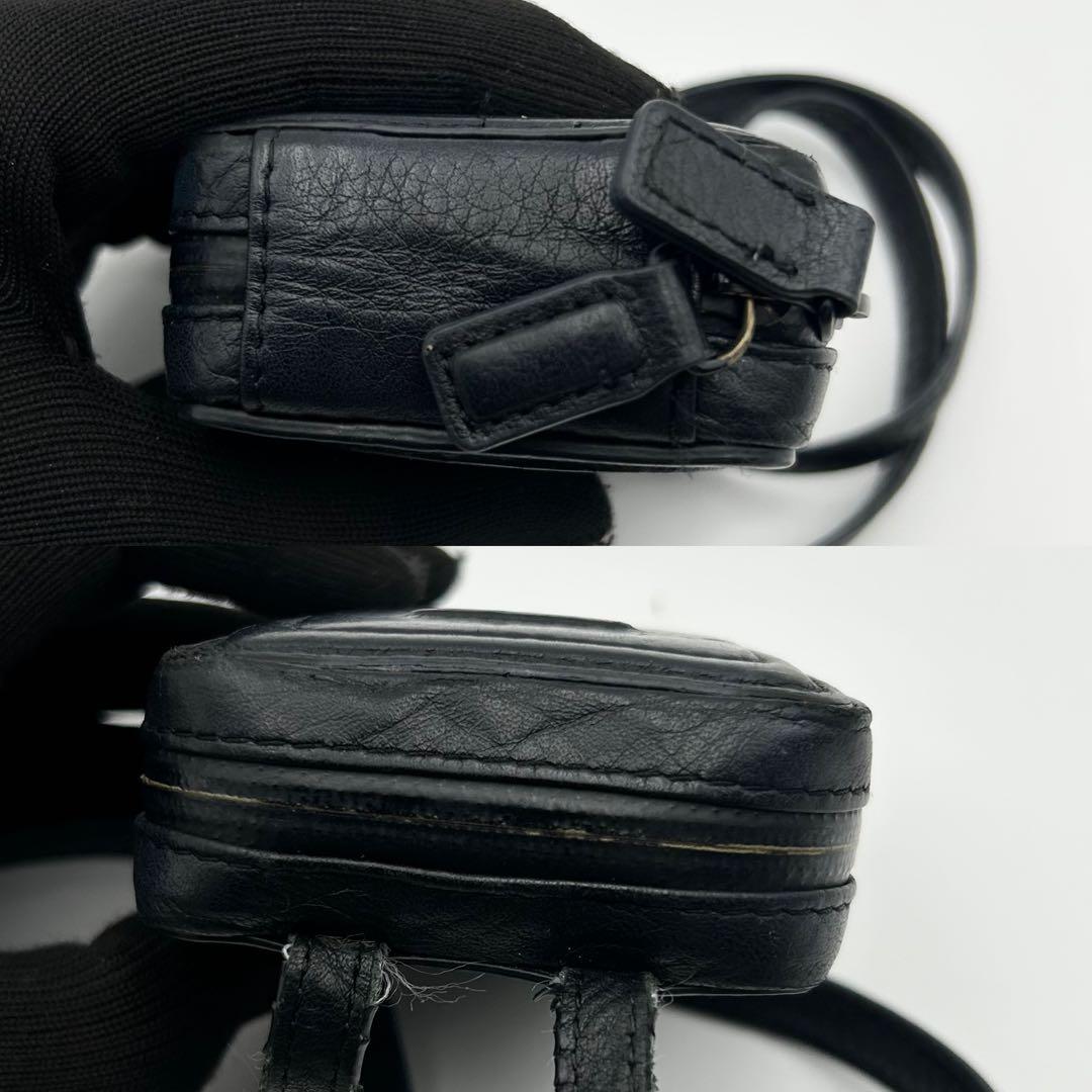 objcts.io マイクロバッグ アジャスタブルレザーストラップ付 ブラック