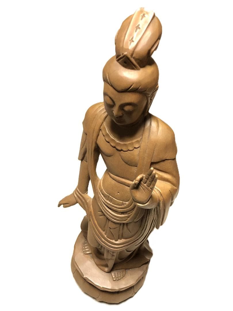 【 春山作 聖観音菩薩立像 】　一木造　高さ64ｃｍ