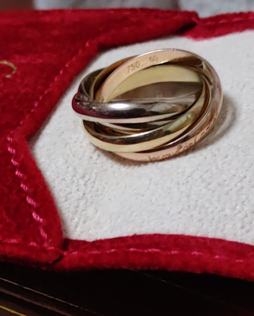 【レア】Cartier　カルティエ　トリニティ　リング　5連　サイズ50