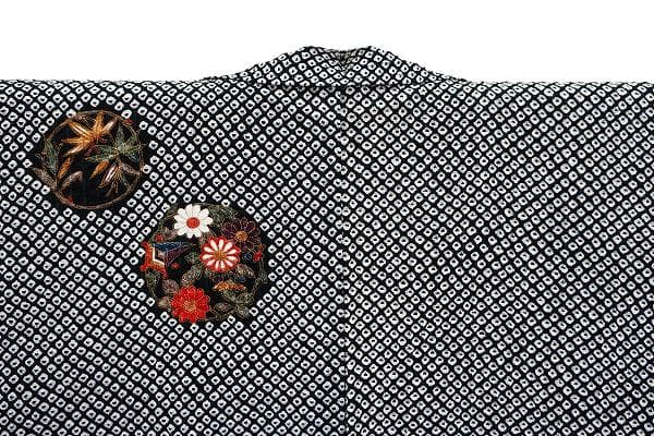 ★専用★未使用品 小紋 総絞り 黒 吉祥文様 身丈161.5cm 裄丈65cm