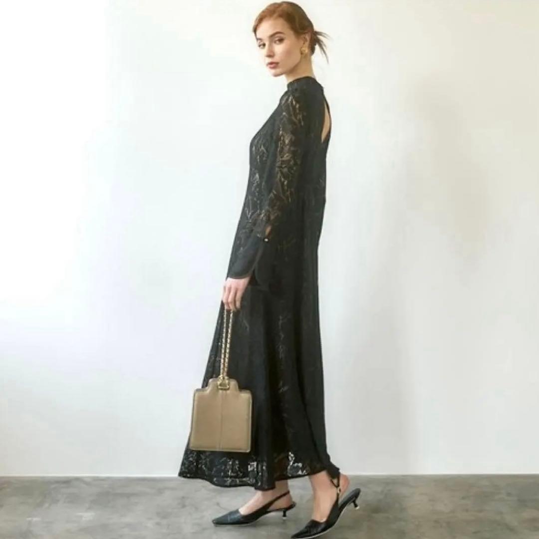 ANDRESD アンドレスド バックオープンティアドロップドレス レースドレス