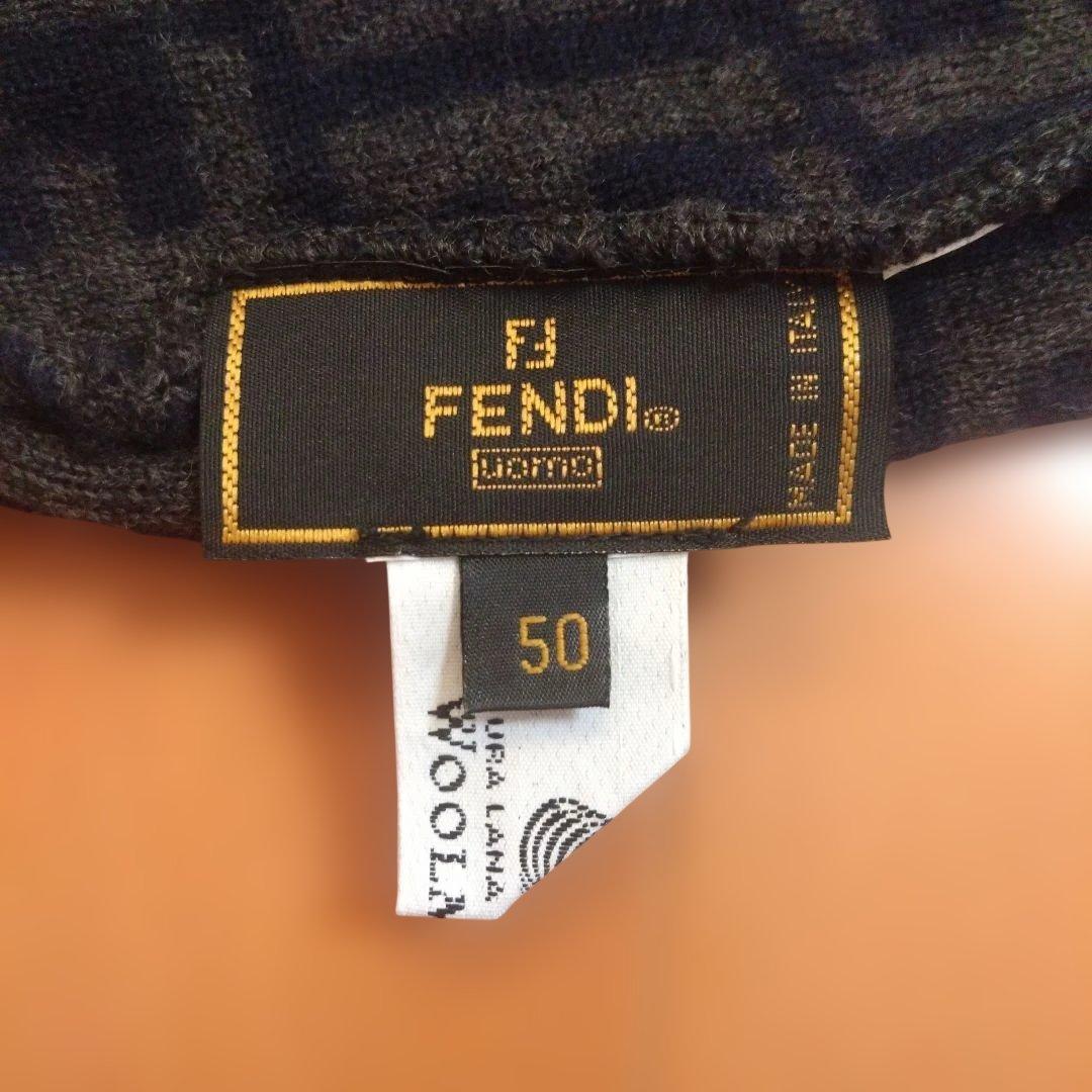 Fendi ニット帽 ダークグレー 50