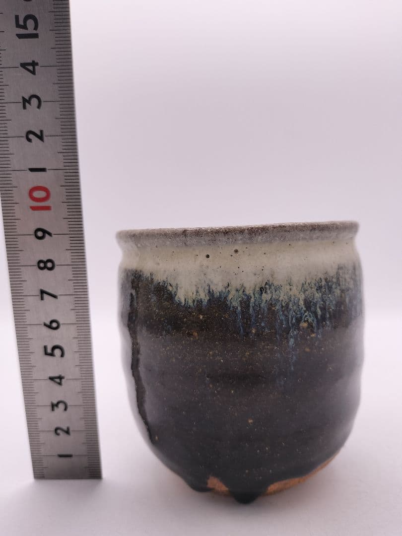 c594【新品・未使用】唐津 火入 鏡山窯 井上東也 木箱 茶道具 古物