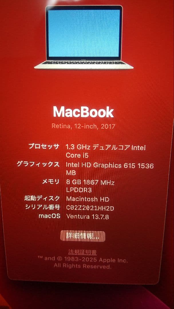 MacBook本体 Macbook 2017 A1534