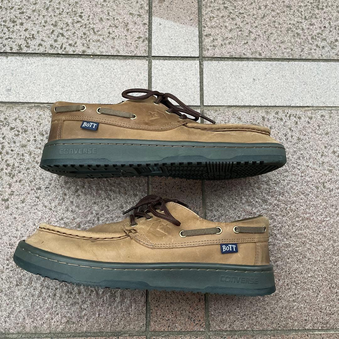 完売品CONVERSE BoTT ブラウン デッキシューズ