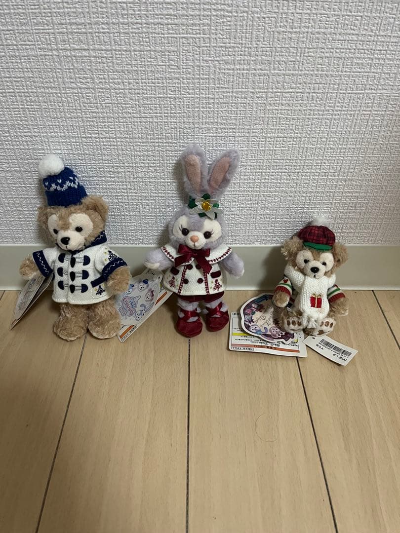 タグ付き ダッフィー ステラルー 2018 クリスマス ぬいぐるみセット