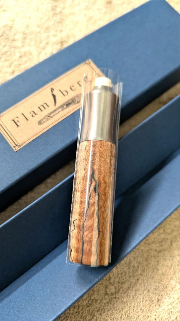 Flamberg　栃縮杢　スポルテッド　サンピューラボールペン＋ツイスト消しゴム