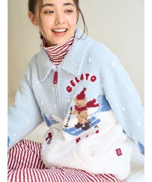 GELATO PIQUE【HOLIDAY】スキーベアジャガードカーディガン